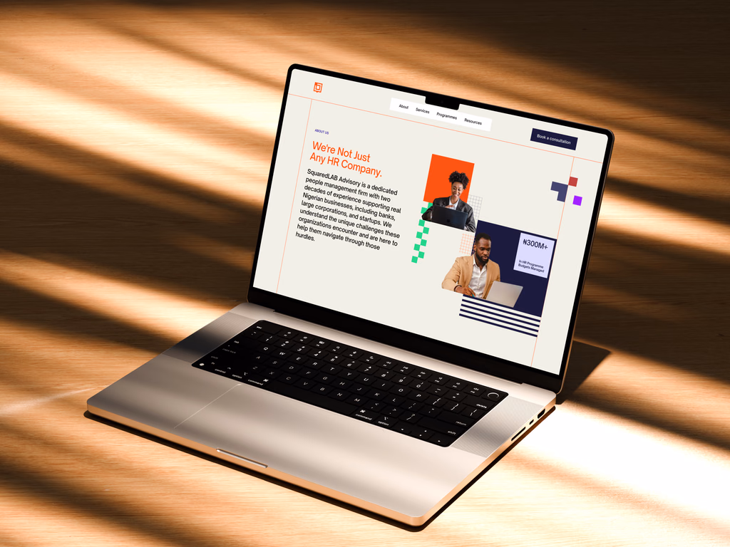 SquaredLAB Advisory digital experience and website design