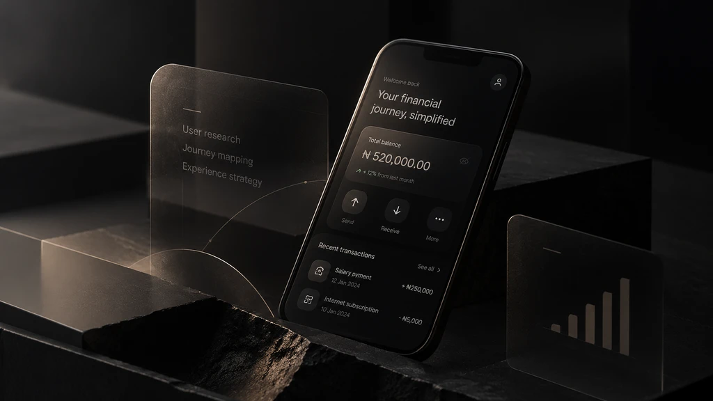 RedApp digital banking interface shown on a phone
