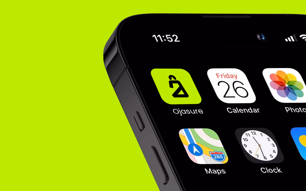 OjaSure marketplace mobile app and brand redesign screens