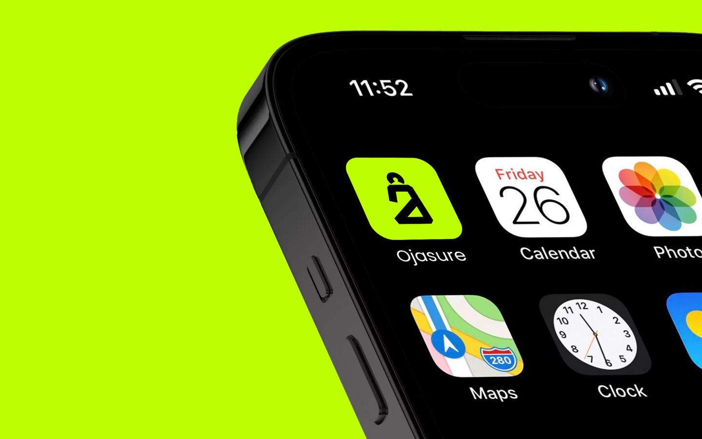 OjaSure app icon presentation on a phone mockup