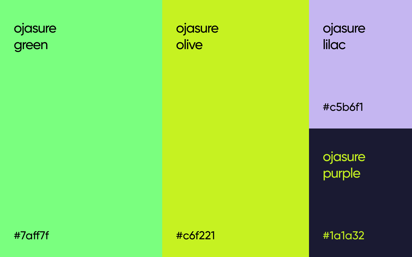 OjaSure brand color palette