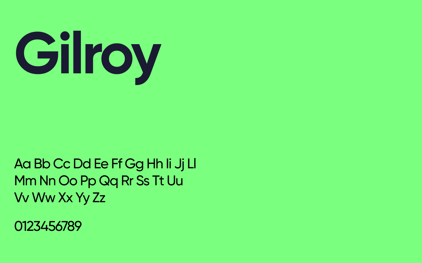 OjaSure typography specimen showing the selected typeface